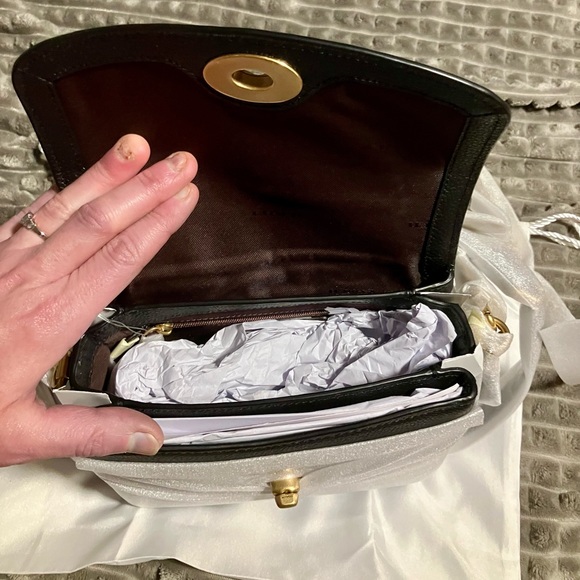 NWT Coach Cassie Black Pebbled Leather Purse Handbag Satchel Shoulder Bag - Picture 3 of 4